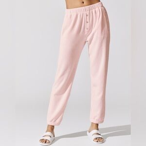 NWT DONNI. Terry Joggers Sweatpants Light Pink Size Large